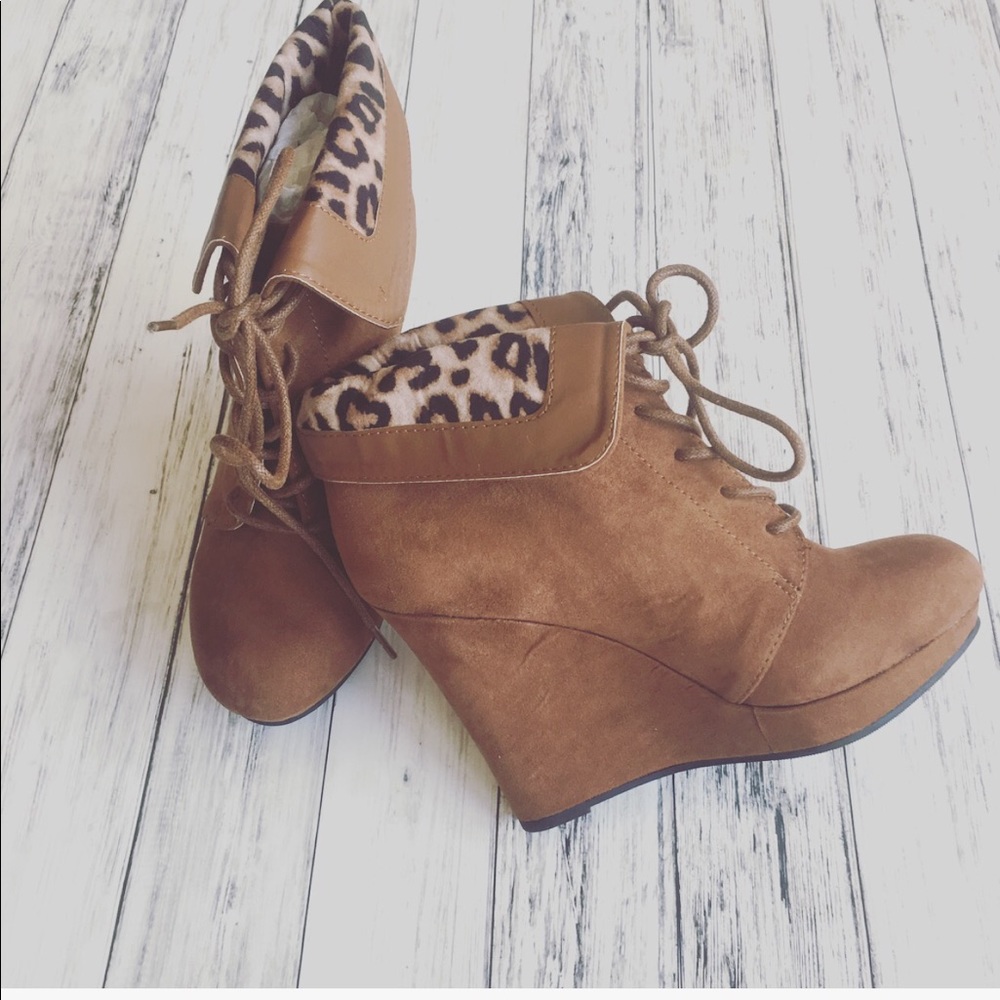 Women’s Cheetah Leopard Wedge Heel Shoes
